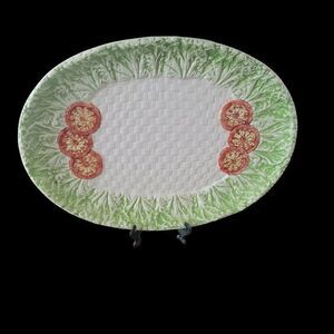 Vintage Shafford Original Basket Weave & Veggie Serving Platter